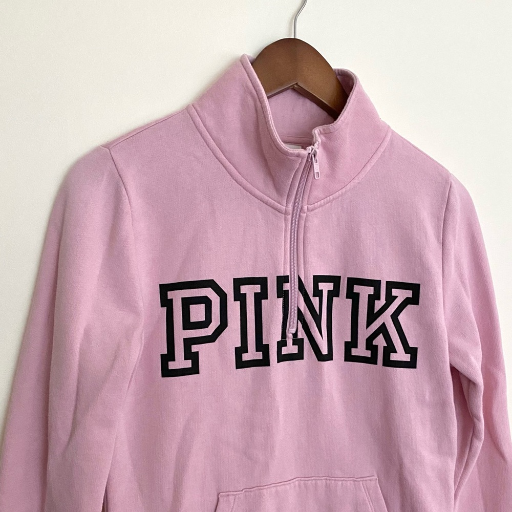 PINK | Quarter Zip Cowl Neck Sweater - Picture 2 of 7